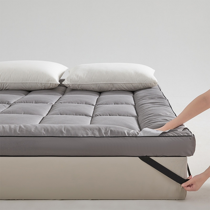 91家纺网 家纺一手货源 找家纺 丽诺床垫 2024新款防螨大豆纤维软床垫 10cm灰色