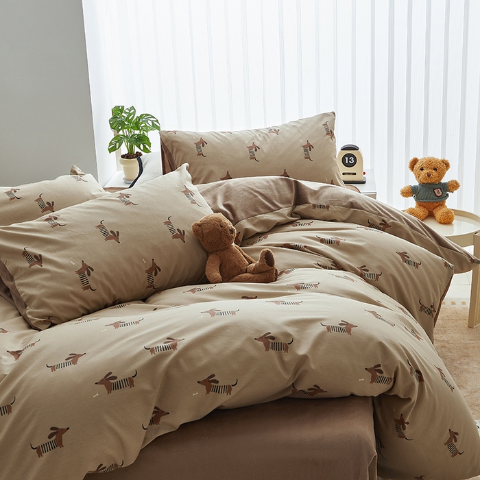 91家纺网 家纺一手货源 找家纺 怡家居 2024秋冬新品AB版加厚保暖全棉加绒四件套 麦克