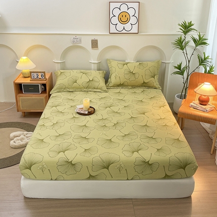 丝芙妮家居（原乐视家纺） 2024新款全棉磨毛多规格AB版单品套件系列（第二波）--单床笠及三件套 叶影