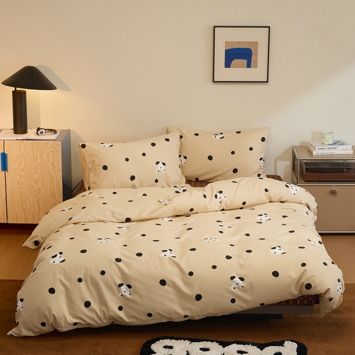 91家纺网 家纺一手货源 找家纺 棉眠 2024秋冬全棉活性32支加厚磨毛四件套 初见