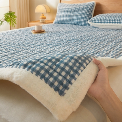 91家纺网 家纺一手货源 找家纺 （总）鑫钰 2024秋冬新款加厚牛奶绒床垫床褥床护垫