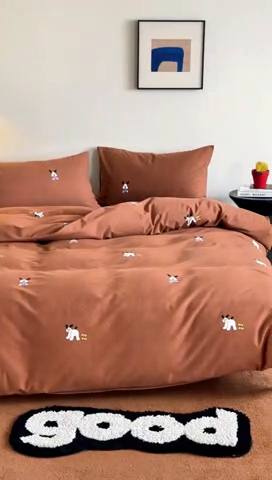 91家纺网 家纺一手货源 找家纺 棉眠 2024秋冬全棉活性32支加厚磨毛四件套 小可爱