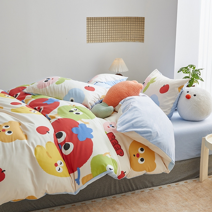 91家纺网 家纺一手货源 找家纺 怡家居 2024秋冬新品AB版加厚保暖全棉加绒四件套 菲莉