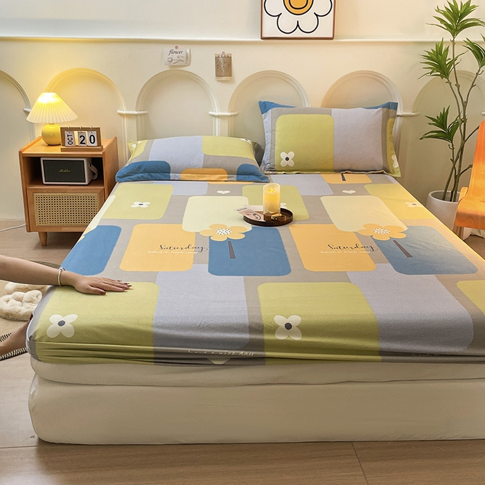 91家纺网 家纺一手货源 找家纺 丝芙妮家居（原乐视家纺） 2024新款全棉磨毛多规格AB版单品套件系列（第二波）--单床笠及三件套 晴川