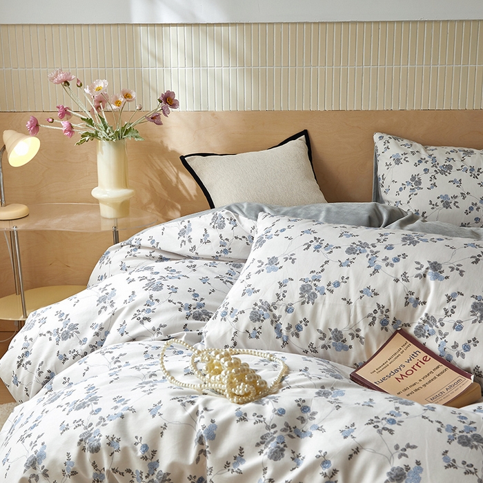 91家纺网 家纺一手货源 找家纺 怡家居 2024秋冬新品AB版加厚保暖全棉加绒四件套 春的约会