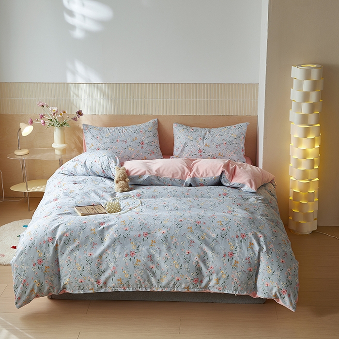 91家纺网 家纺一手货源 找家纺 怡家居 2024秋冬新品AB版加厚保暖全棉加绒四件套 芬芳满园