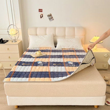 丽诺床垫 2023新款抗菌防螨牛奶绒床护垫 斑马狗