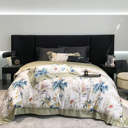 91家纺网 家纺一手货源 找家纺 （总）2025新款50S兰精天丝棉四件套-筑梦