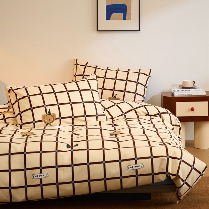 91家纺网 家纺一手货源 找家纺 棉眠 2024秋冬全棉活性32支加厚磨毛四件套 云漫