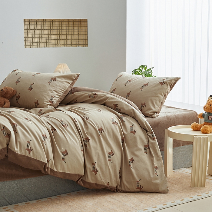 91家纺网 家纺一手货源 找家纺 怡家居 2024秋冬新品AB版加厚保暖全棉加绒四件套 麦克