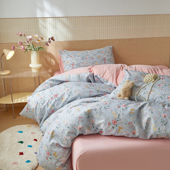 91家纺网 家纺一手货源 找家纺 怡家居 2024秋冬新品AB版加厚保暖全棉加绒四件套 芬芳满园