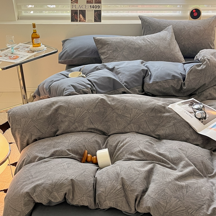 91家纺网 家纺一手货源 找家纺 吉象家纺 2024新款全棉磨毛印花四件套 云影风华