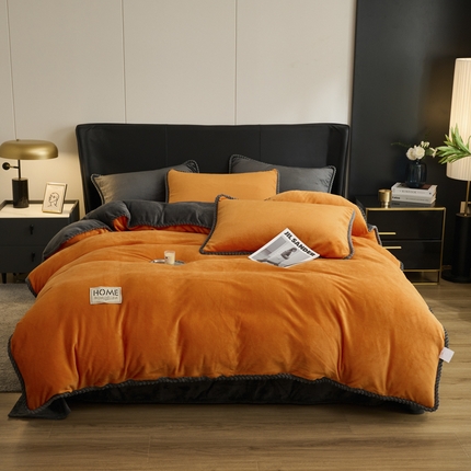 91家纺网 家纺一手货源 找家纺 （总）睡美美 2025新款高克重牛奶绒四件套水晶绒臻绒跑量床品套件