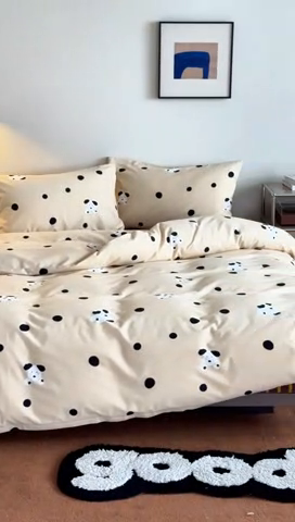 91家纺网 家纺一手货源 找家纺 棉眠 2024秋冬全棉活性32支加厚磨毛四件套 初见