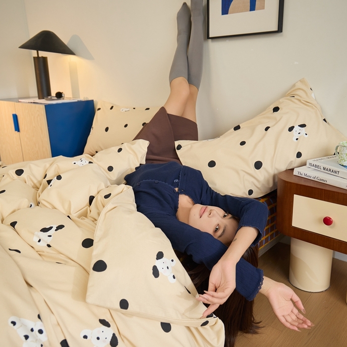 91家纺网 家纺一手货源 找家纺 棉眠 2024秋冬全棉活性32支加厚磨毛四件套 初见