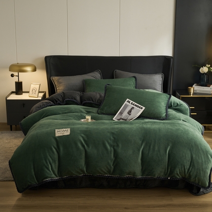 91家纺网 家纺一手货源 找家纺 （总）睡美美 2025新款高克重牛奶绒四件套水晶绒臻绒跑量床品套件