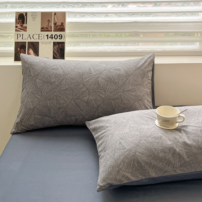 91家纺网 家纺一手货源 找家纺 吉象家纺 2024新款全棉磨毛印花四件套 云影风华