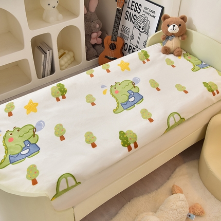 91家纺网 家纺一手货源 找家纺 宝贝优选 2024新款儿童牛奶绒可拆卸床垫床褥儿童床垫 闲逛恐龙
