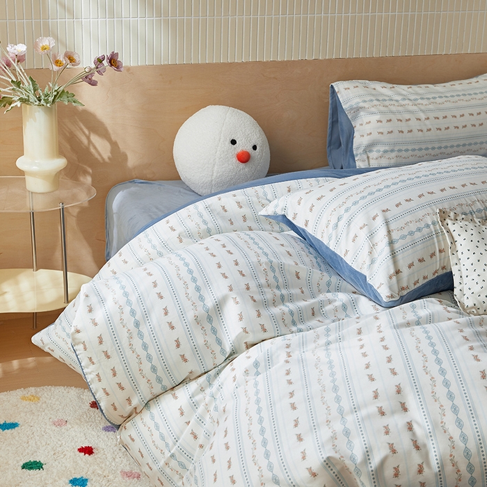 91家纺网 家纺一手货源 找家纺 怡家居 2024秋冬新品AB版加厚保暖全棉加绒四件套 春颂