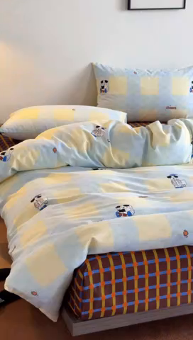 91家纺网 家纺一手货源 找家纺 棉眠 2024秋冬全棉活性32支加厚磨毛四件套 萌星