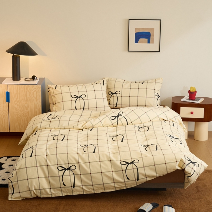 91家纺网 家纺一手货源 找家纺 棉眠 2024秋冬全棉活性32支加厚磨毛四件套 轻悦