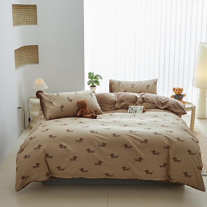 91家纺网 家纺一手货源 找家纺 怡家居 2024秋冬新品AB版加厚保暖全棉加绒四件套 麦克