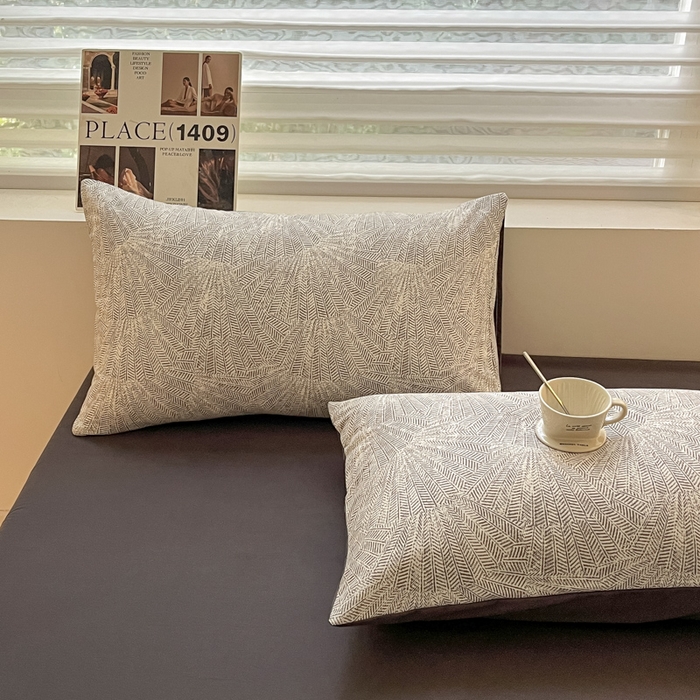 91家纺网 家纺一手货源 找家纺 吉象家纺 2024新款全棉磨毛印花四件套 灵犀灰