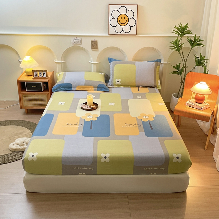 91家纺网 家纺一手货源 找家纺 丝芙妮家居（原乐视家纺） 2024新款全棉磨毛多规格AB版单品套件系列（第二波）--单床笠及三件套 晴川