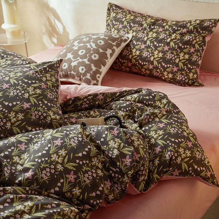 91家纺网 家纺一手货源 找家纺 怡家居 2024秋冬新品AB版加厚保暖全棉加绒四件套 若柠