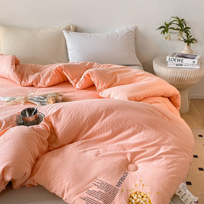 91家纺网 家纺一手货源 找家纺 2024新款勺子原棉大豆被子被芯玉色