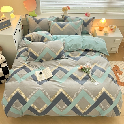 91家纺网 家纺一手货源 找家纺 （总）多乐家纺 2024新款亲肤舒适全棉磨毛印花四件套