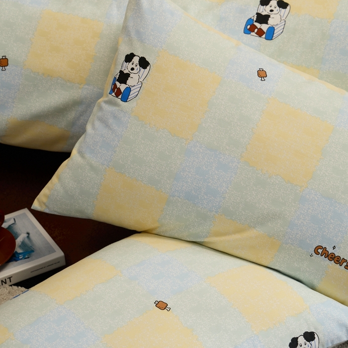 91家纺网 家纺一手货源 找家纺 棉眠 2024秋冬全棉活性32支加厚磨毛四件套 萌星