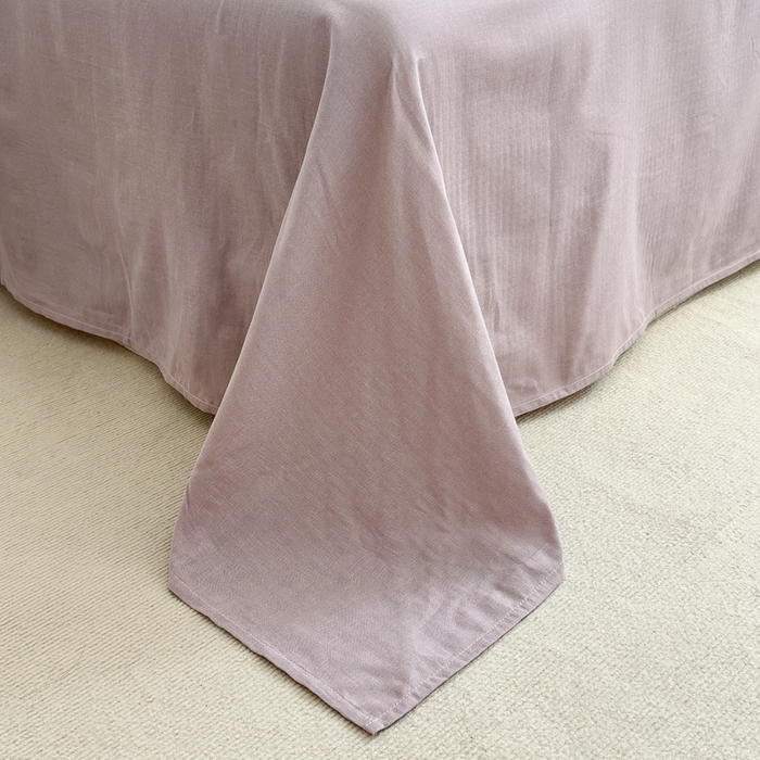 91家纺网 家纺一手货源 找家纺 2024秋冬新款系带格子双层纱四件套 格调 紫