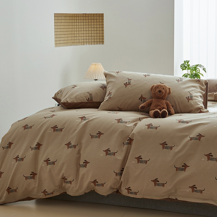 91家纺网 家纺一手货源 找家纺 怡家居 2024秋冬新品AB版加厚保暖全棉加绒四件套 麦克