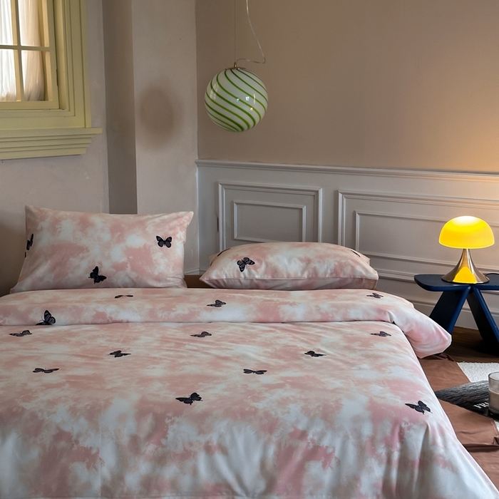 91家纺网 家纺一手货源 找家纺 棉眠 2024秋冬全棉活性32支加厚磨毛四件套 悠然