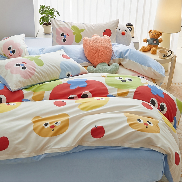 91家纺网 家纺一手货源 找家纺 怡家居 2024秋冬新品AB版加厚保暖全棉加绒四件套 菲莉