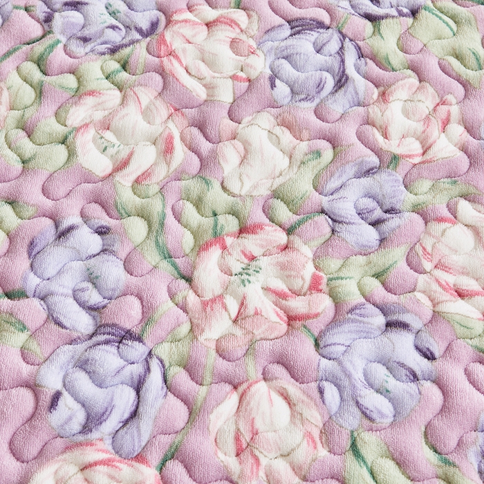 91家纺网 家纺一手货源 找家纺 艾裙海 2025新款高克重加厚保暖A类牛奶绒夹棉床盖系列四件套 紫韵