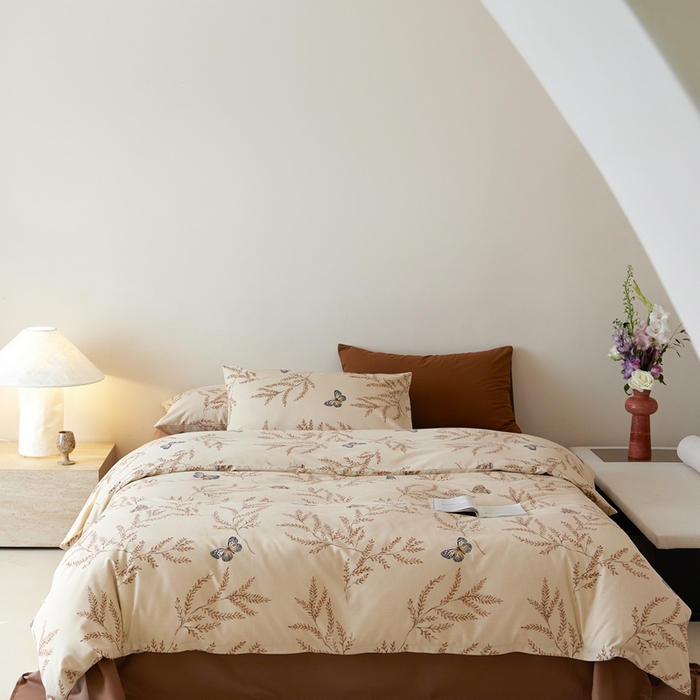 91家纺网 家纺一手货源 找家纺 棉眠 2024秋冬全棉活性32支加厚磨毛四件套 沐梦