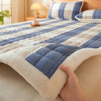 91家纺网 家纺一手货源 找家纺 （总）鑫钰 2024秋冬新款加厚牛奶绒床垫床褥床护垫