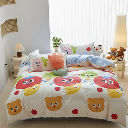 怡家居 2024秋冬新品AB版加厚保暖全棉加绒四件套 菲莉