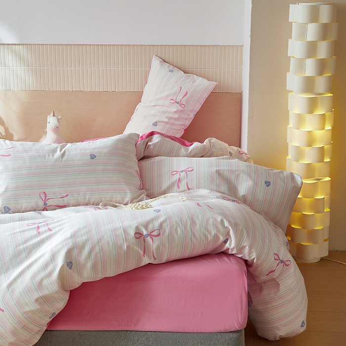 91家纺网 家纺一手货源 找家纺 怡家居 2024秋冬新品AB版加厚保暖全棉加绒四件套 甜心