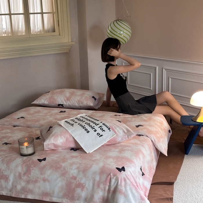 91家纺网 家纺一手货源 找家纺 棉眠 2024秋冬全棉活性32支加厚磨毛四件套 悠然