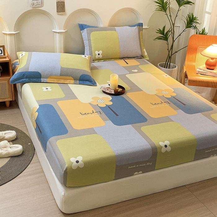 91家纺网 家纺一手货源 找家纺 丝芙妮家居（原乐视家纺） 2024新款全棉磨毛多规格AB版单品套件系列（第二波）--单床笠及三件套 晴川