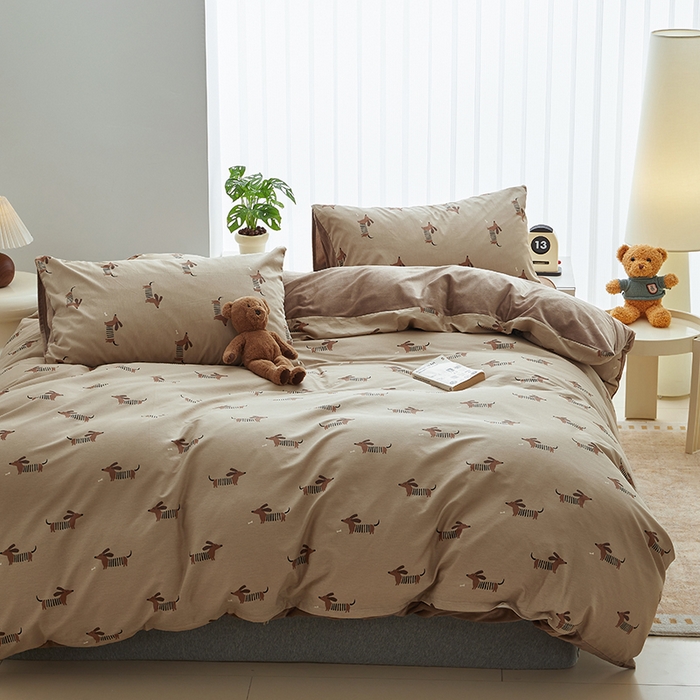 91家纺网 家纺一手货源 找家纺 怡家居 2024秋冬新品AB版加厚保暖全棉加绒四件套 麦克