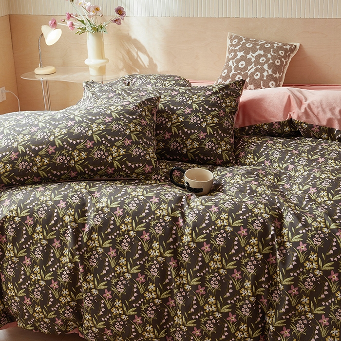 91家纺网 家纺一手货源 找家纺 怡家居 2024秋冬新品AB版加厚保暖全棉加绒四件套 若柠