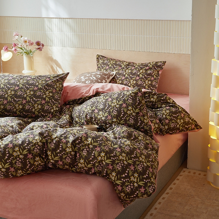 91家纺网 家纺一手货源 找家纺 怡家居 2024秋冬新品AB版加厚保暖全棉加绒四件套 若柠