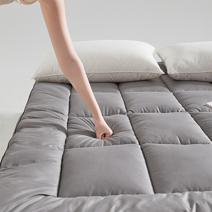 91家纺网 家纺一手货源 找家纺 丽诺床垫 2024新款防螨大豆纤维软床垫 10cm灰色