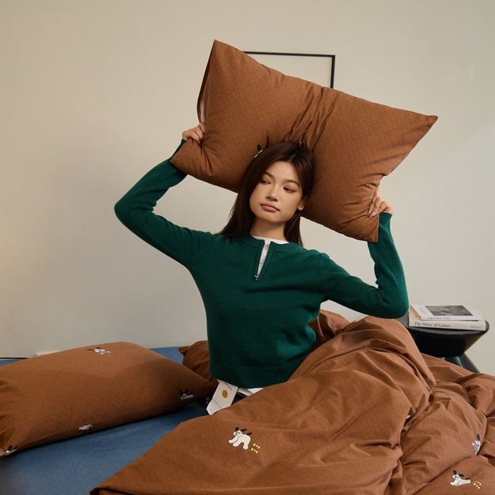 91家纺网 家纺一手货源 找家纺 棉眠 2024秋冬全棉活性32支加厚磨毛四件套 小可爱