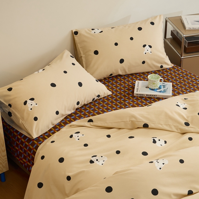 91家纺网 家纺一手货源 找家纺 棉眠 2024秋冬全棉活性32支加厚磨毛四件套 初见