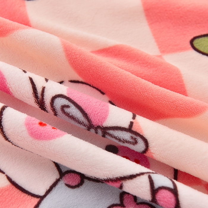 91家纺网 家纺一手货源 找家纺 宝贝优选 2024新款儿童牛奶绒可拆卸床垫床褥儿童床垫 公主小兔